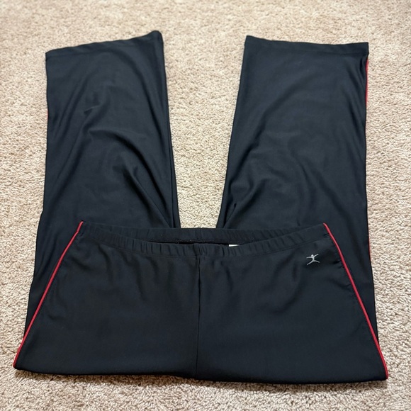 Danskin Black and Red Trim Athletic Sport Pants Size Large - Picture 2 of 7